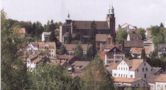 Blick auf die Kath. Kirche Heiligenwald