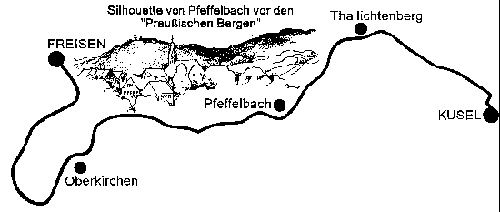 Wegfhrung des Fritz-Wunderlich-Radweg von Freisen nach Kusel